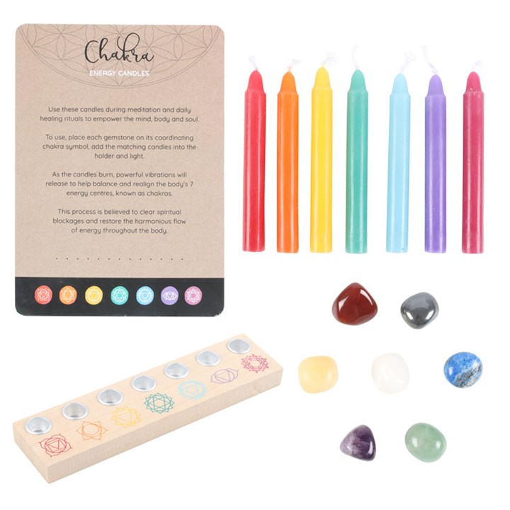 CHAKRA CANDLE & CRYSTAL SET