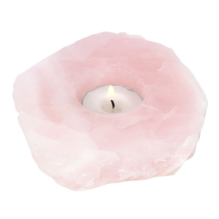 ROSE QUARTZ TEALIGHT HOLDER