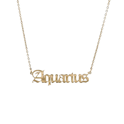 ZODIAC FONT NECKLACE