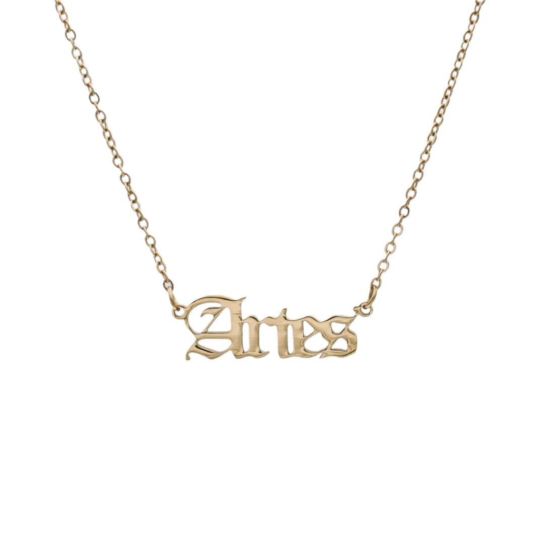 ZODIAC FONT NECKLACE