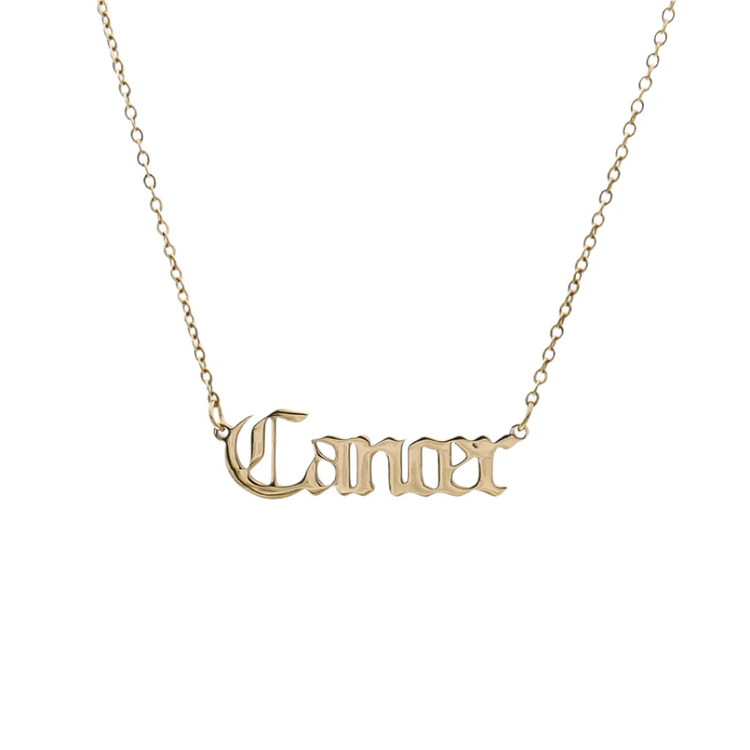 ZODIAC FONT NECKLACE