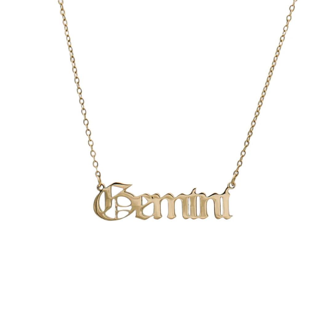 ZODIAC FONT NECKLACE