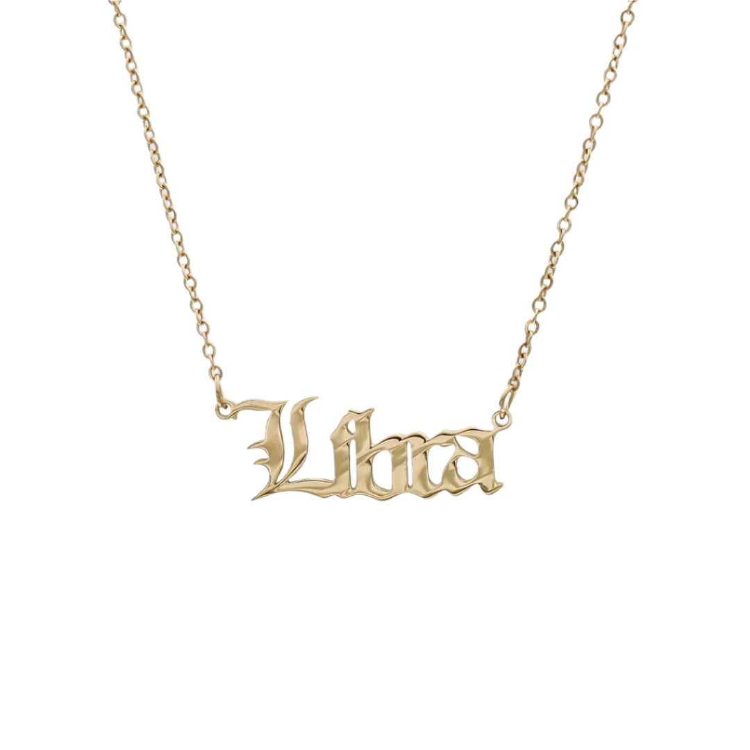 ZODIAC FONT NECKLACE