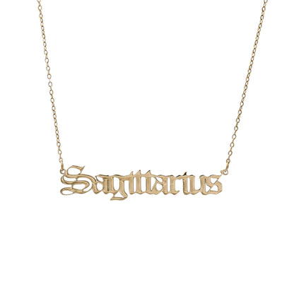 ZODIAC FONT NECKLACE