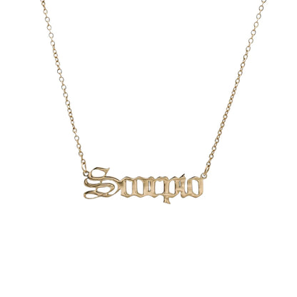 ZODIAC FONT NECKLACE