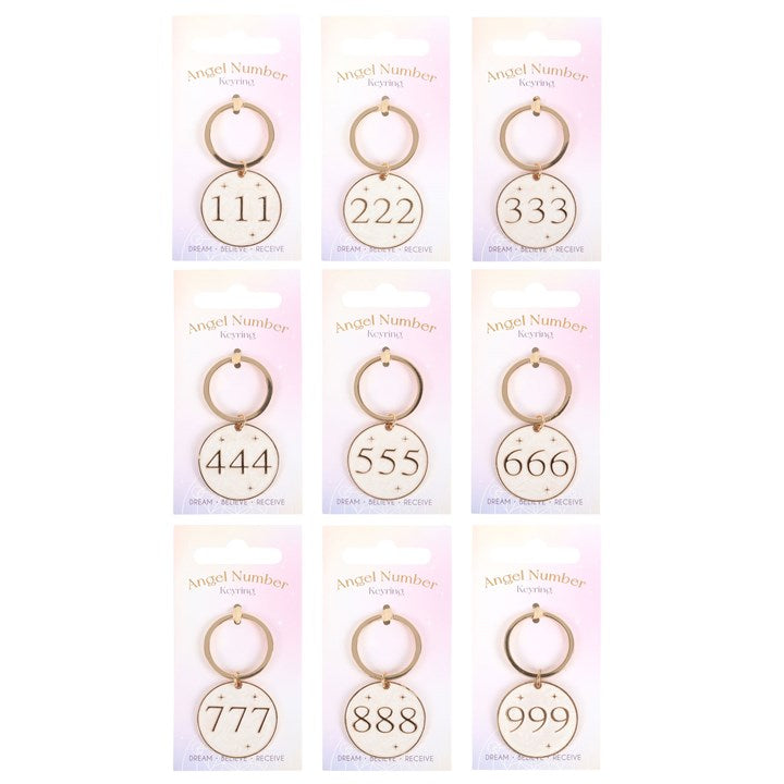 ANGEL NUMBER KEYRING